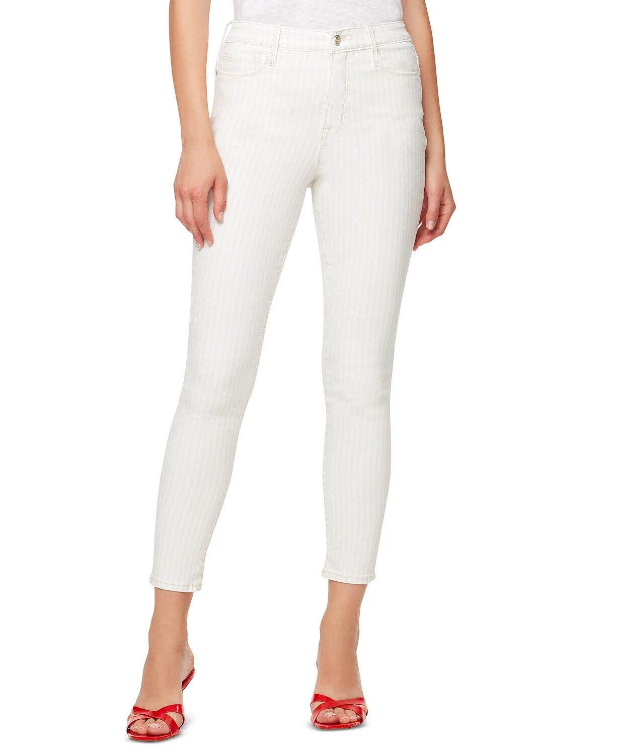 Sanctuary Womens Social Standard High-rise Skinny Jeans 27/4 Cream MSRP $89