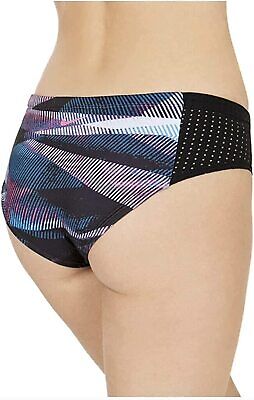 Nike Women's Line Up Printed Hipster Bikini Swimsuit Bottom Size XS Pink Blue
