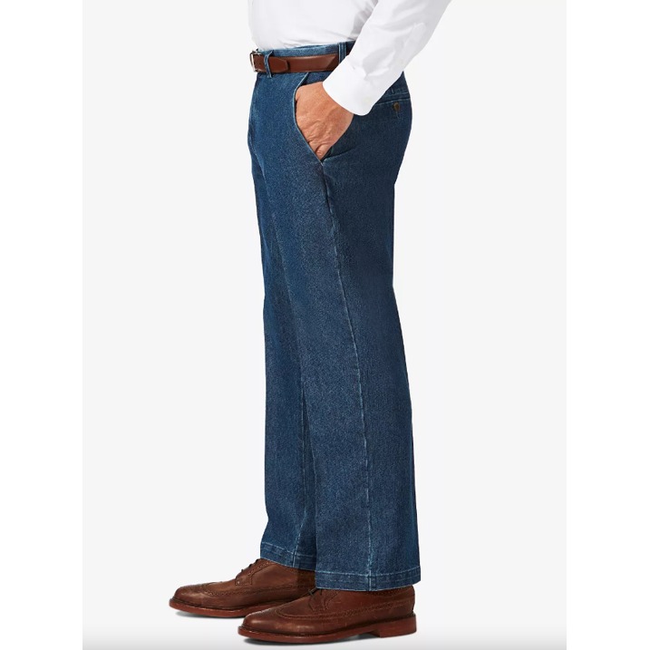 Haggar Men's Big & Tall Denim Pants Jeans Stonewash Blue Size 44 X 30
