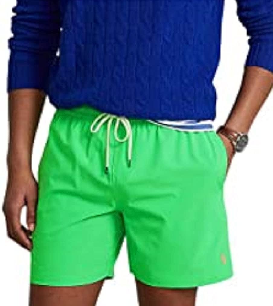 POLO RALPH LAUREN Men's Classic Swim Trunks Green Size 2XL (XXL)