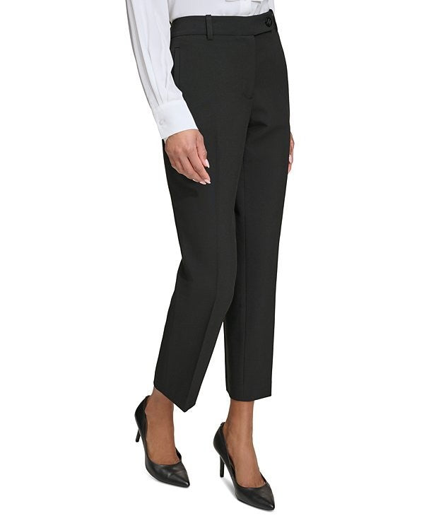 Karl Lagerfeld Women's Slim-Leg Ankle Pants Black Size 10 MSRP $99