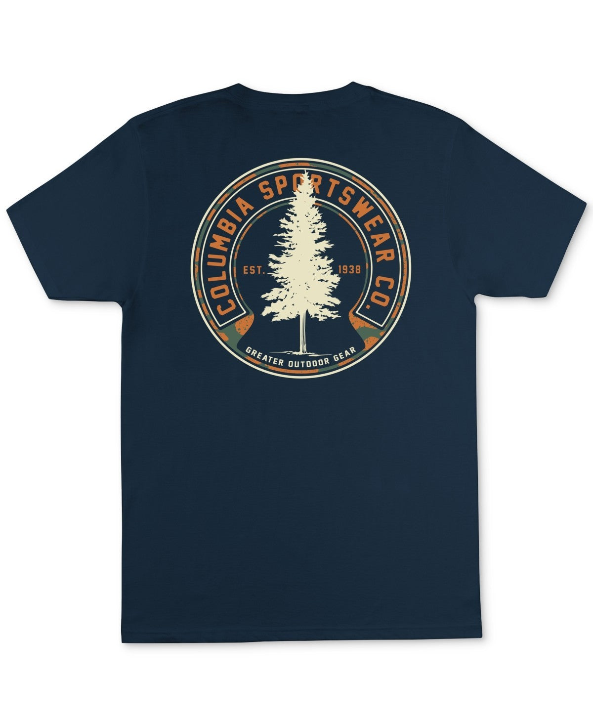 Columbia Men's Logo Graphic T-Shirt Navy Blue Size S MSRP $28