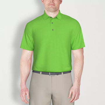 PGA TOUR Men's Airflux Mesh Golf Polo Shirt Small Green Flash