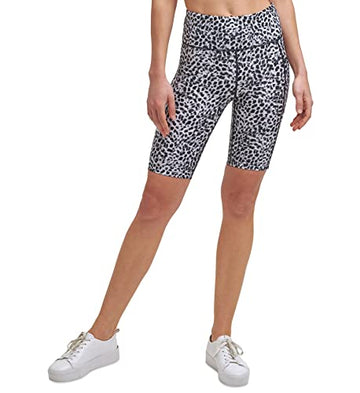 Calvin Klein Performance High-Waist Bike Shorts (X-Small, Feline Black)