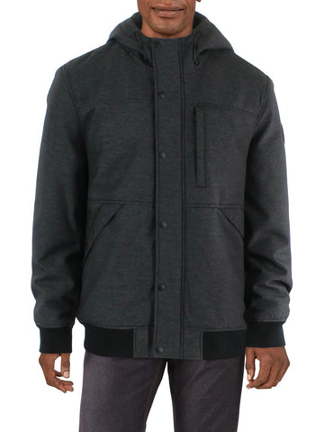 Levi Strauss & Co. Mens Sherpa Lined Hooded Soft Shell Jacket Black Size XL