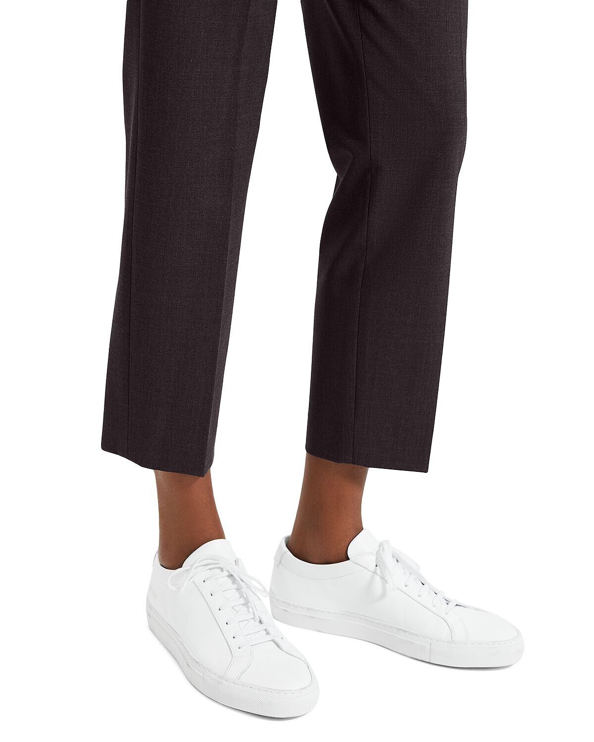 Theory Treeca Wool-Blend Cropped Pants Navy Size 12 MSRP $275