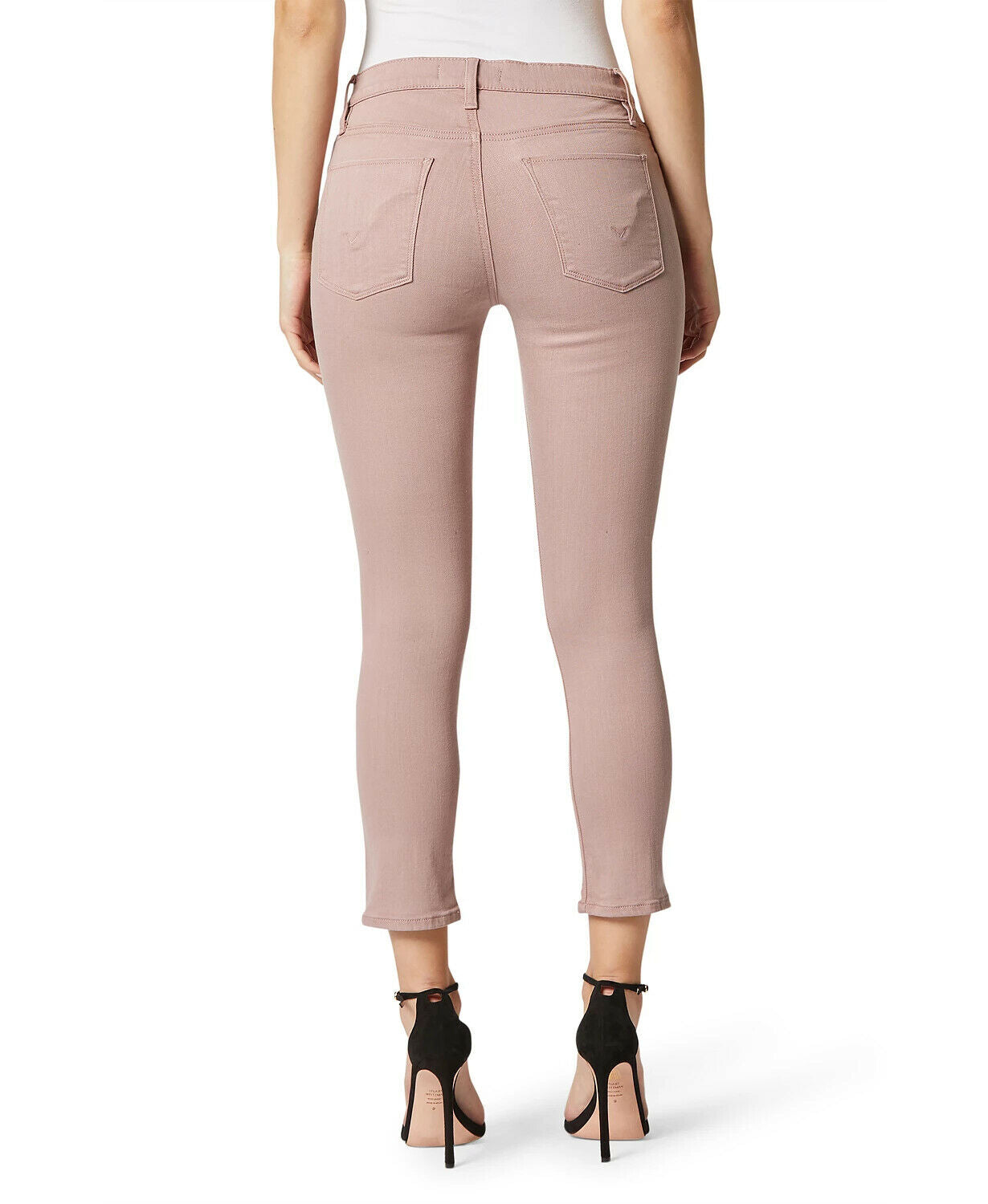 Hudson Jeans Women Nico Mid-Rise Skinny Jeans Mauve Light Pink Size 31