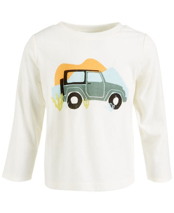 First Impressions Toddler Boys Adventure Car Cotton T-Shirt Ivory Size 3T