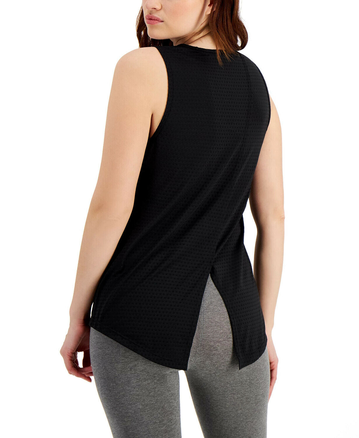 Ideology Split-Back Tank Top Womens black Size XS MSRP $20