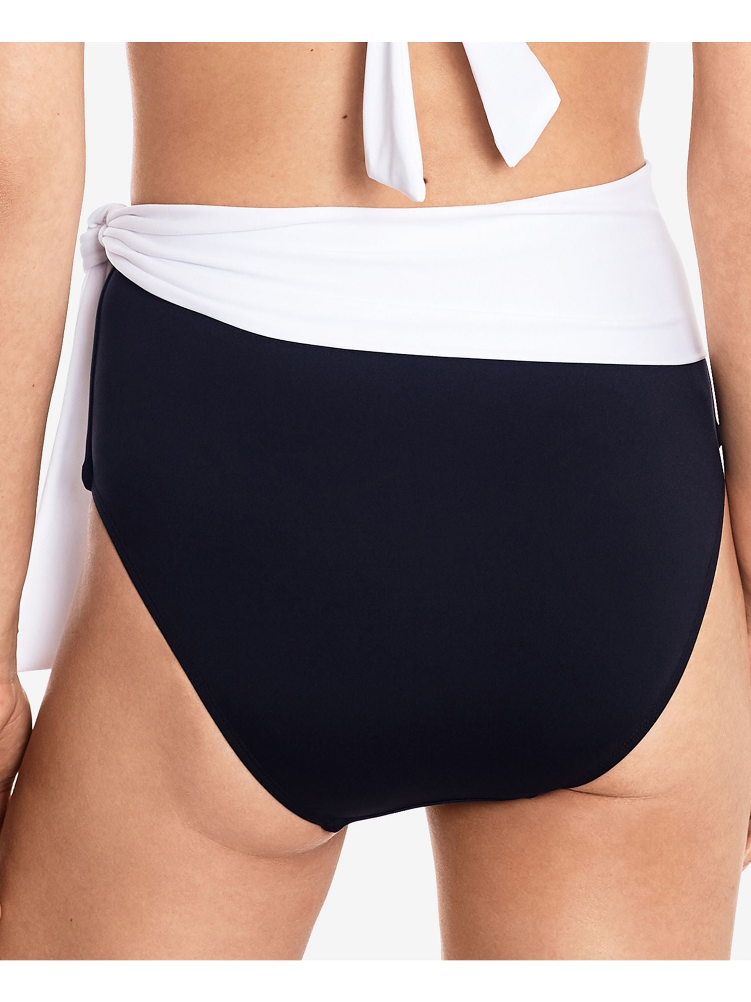 LAUREN RALPH LAUREN Black Bikini Moderate Tie High Waisted Swimsuit Bottom 6