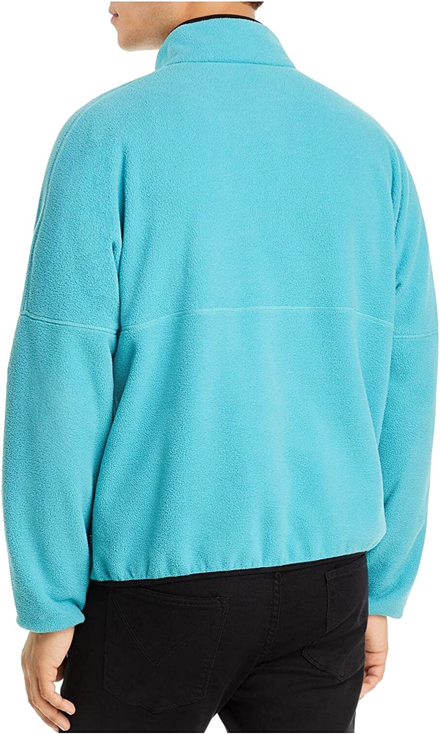 Penfield Mens Turquoise Classic Fit Quarter-Zip Fleece Sweater Blue Size XL