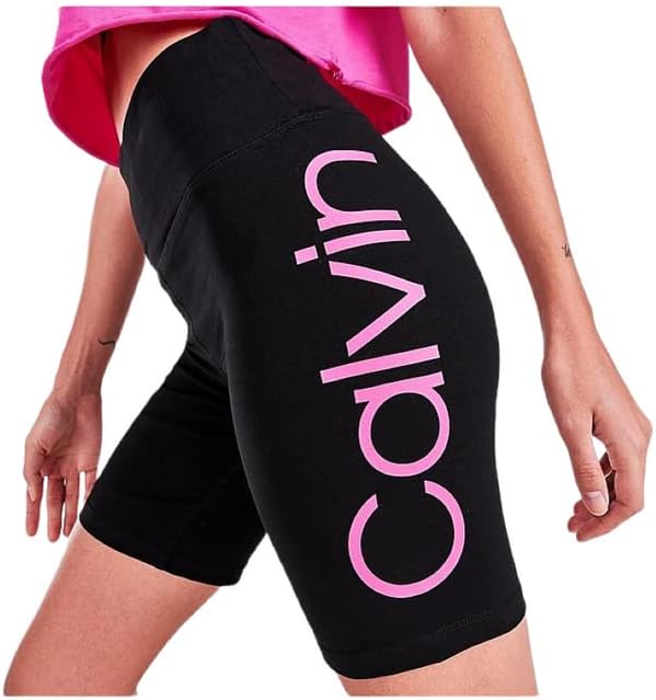 Calvin Klein Performance Women's Logo High-Waist Bike Shorts Black, X-Small