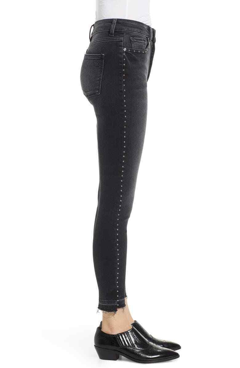 DL1961 Chrissy Ultra High Waist Ankle Skinny Jeans Size 30 Black MSRP $209