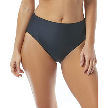 Contours by Coco Reef Women's Onyx HIGH Waist Bottom, Black 001, Size XL