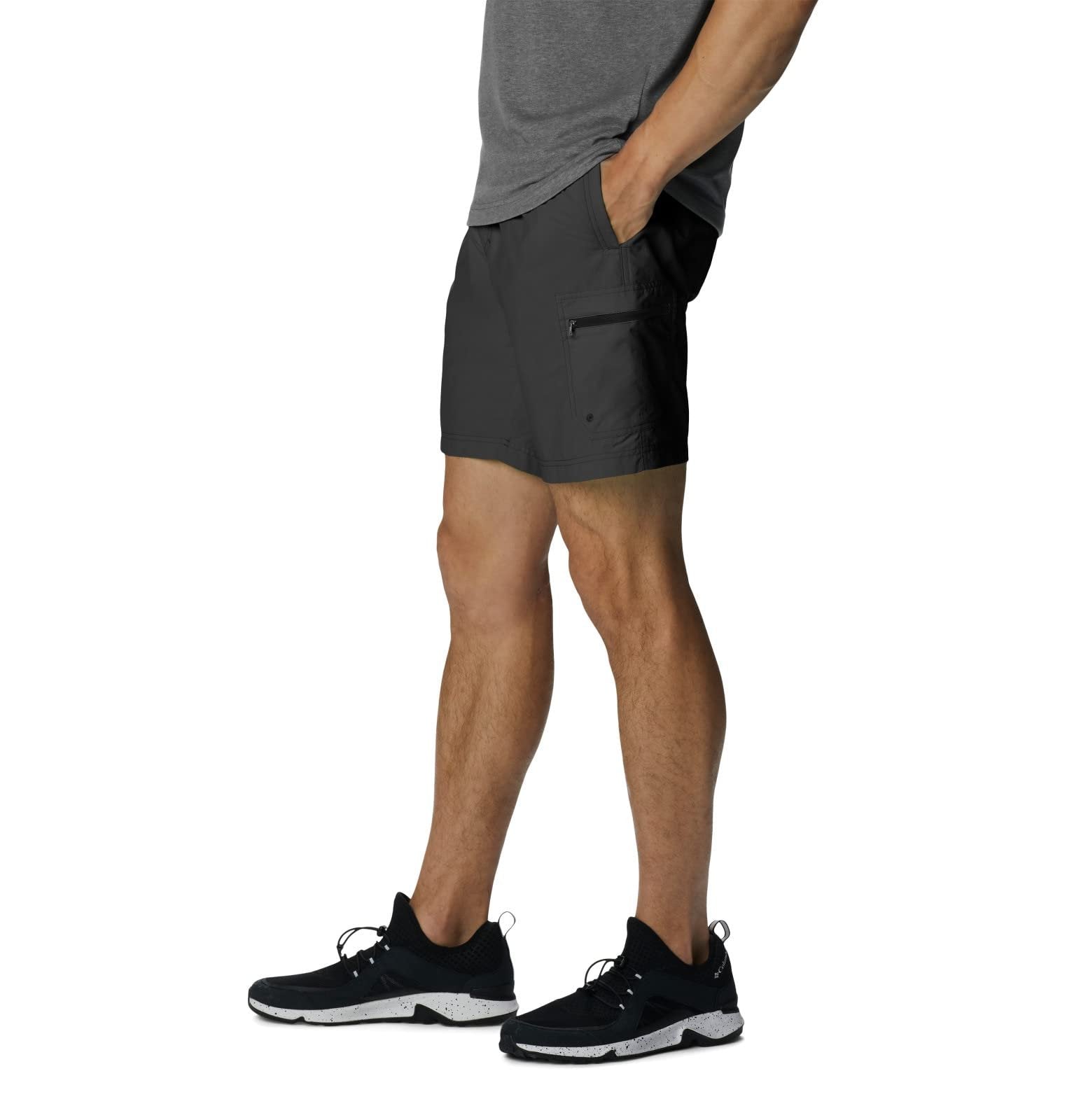 Columbia Mens Regular fit Casual Shorts Size M - 8 Inseam Black Solid MSRP $60