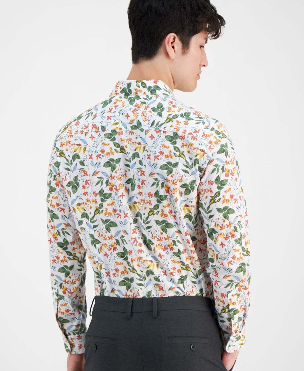 Bar III Slim-Fit Bold Ivy Dress Shirt White Size 15/15.5 (M) MSRP $70