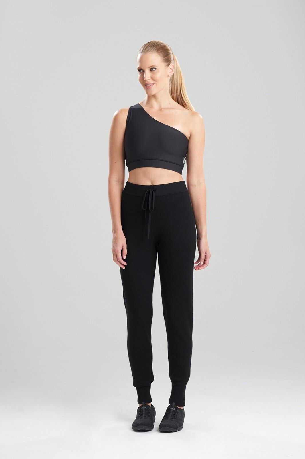 Josie Natori Women's Retreat Pants Knit jogger Black Size XL MSRP $78