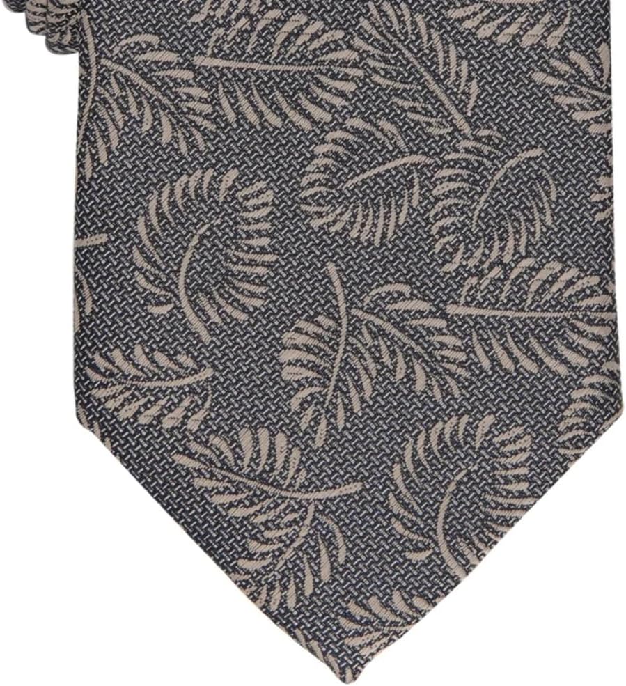 Alfani Men's Breton Leaf Print Tie Brown Size Regular