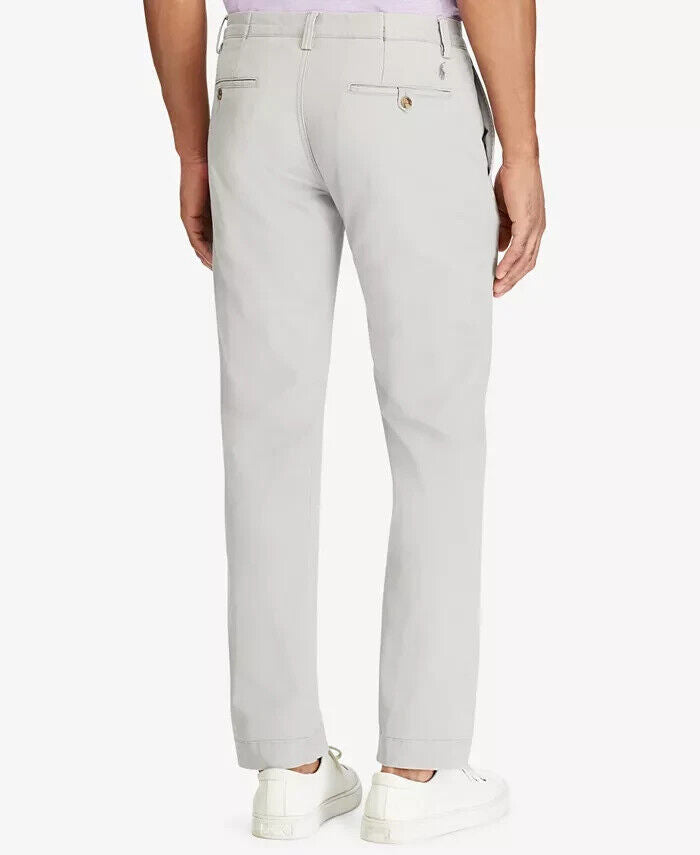 Polo Ralph Lauren Stretch Straight-Fit Chino Pants-GREY Size 38X32 MSRP $115