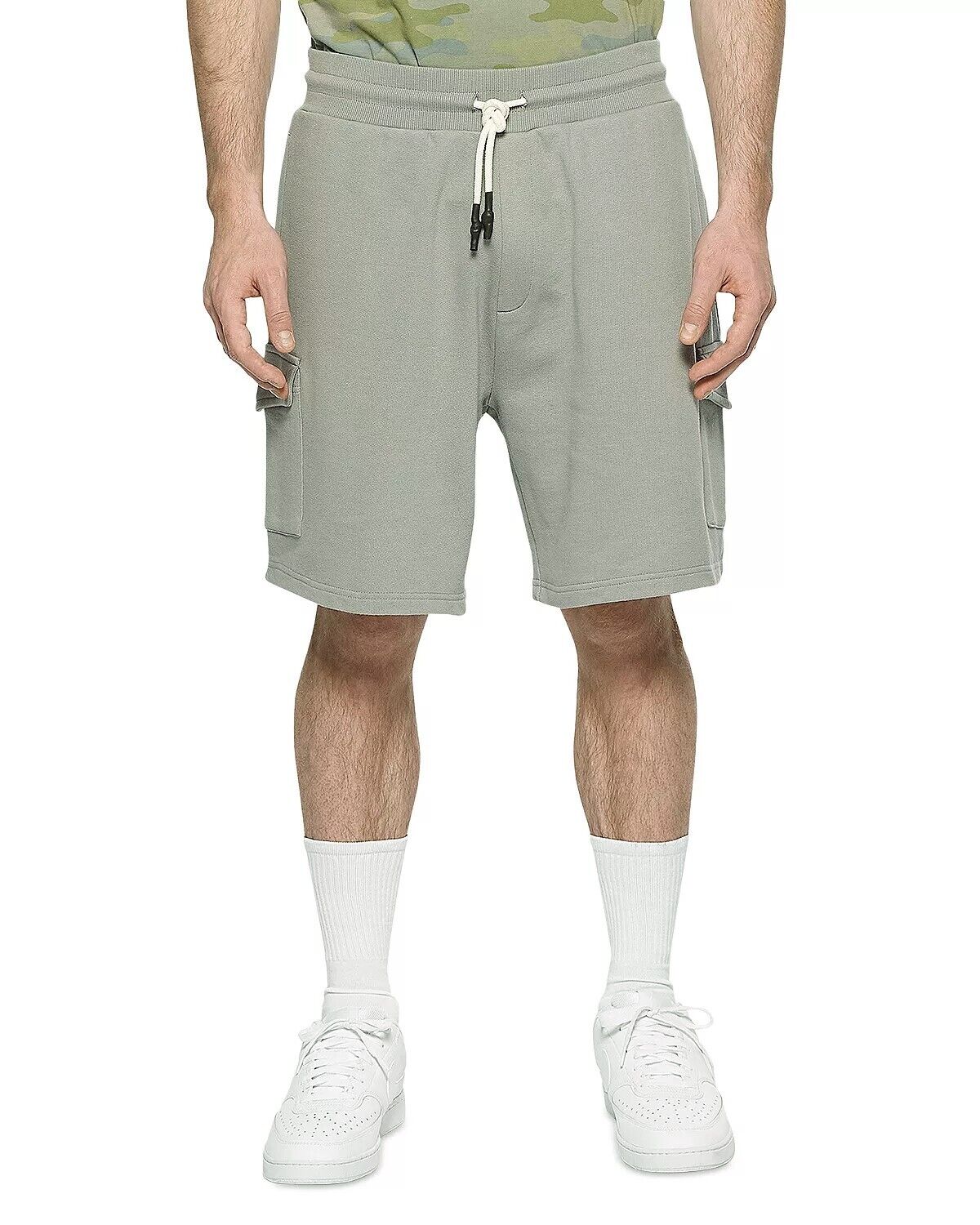 ELEVEN PARIS Men's Drawstring Cargo Shorts Green Size S MSRP $78