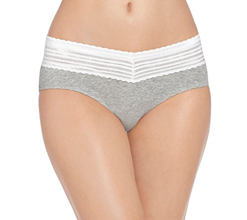 Warner's Women No Pinching No Problems Cotton Hipster Panty Gray Heather Size S