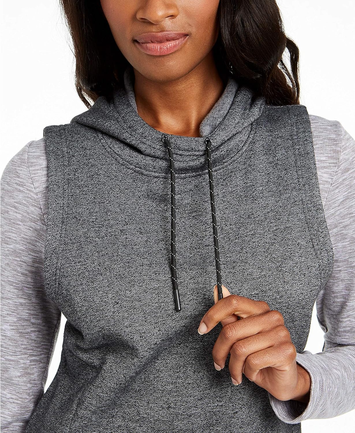 HI-TEC Women's Tarheel Hooded Cold Weather Active Vest, Blackened Pearl, X-Large