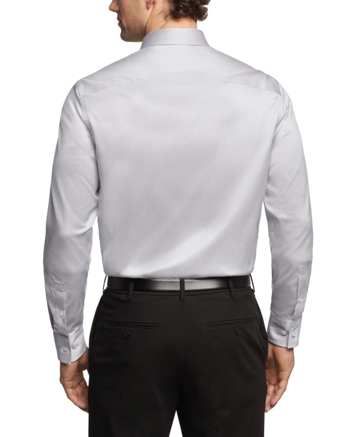 Calvin Klein Stretch Men's Regular Fit Dress Shirt Gray Size 17.5x34/35 MSRP $98