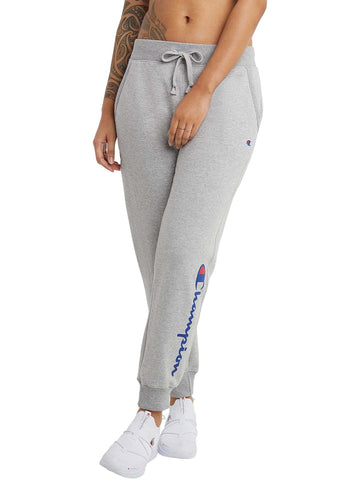 Champion Women's Powerblend Jogger with Graphic Gray Size M