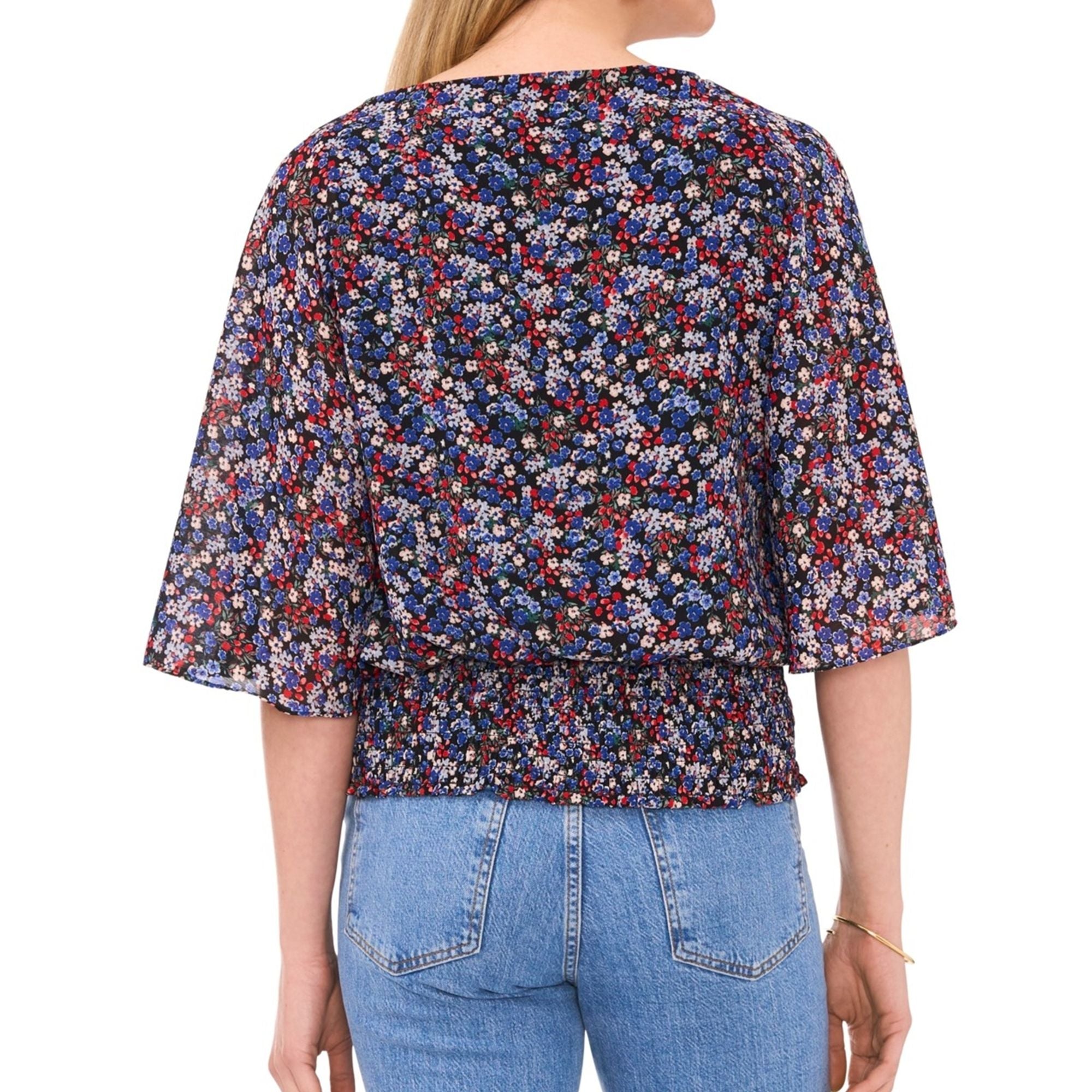 Sam and Jess Womens Floral Print Blouse Size S MSRP $59