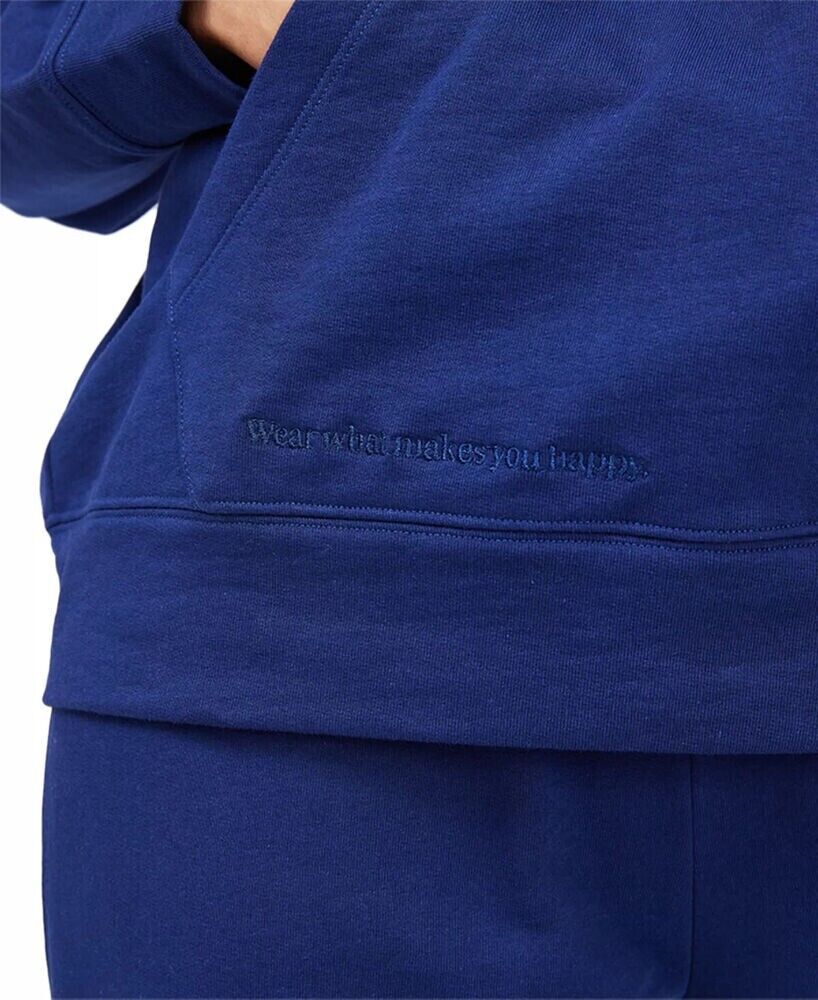 TEREZ Women's Pima Cotton Oversized Hoodie Size M Navy Blue MSRP $145