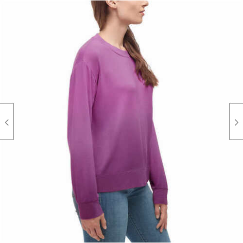 Splendid womens Crewneck Long Sleeve Pullover Top purple Size S