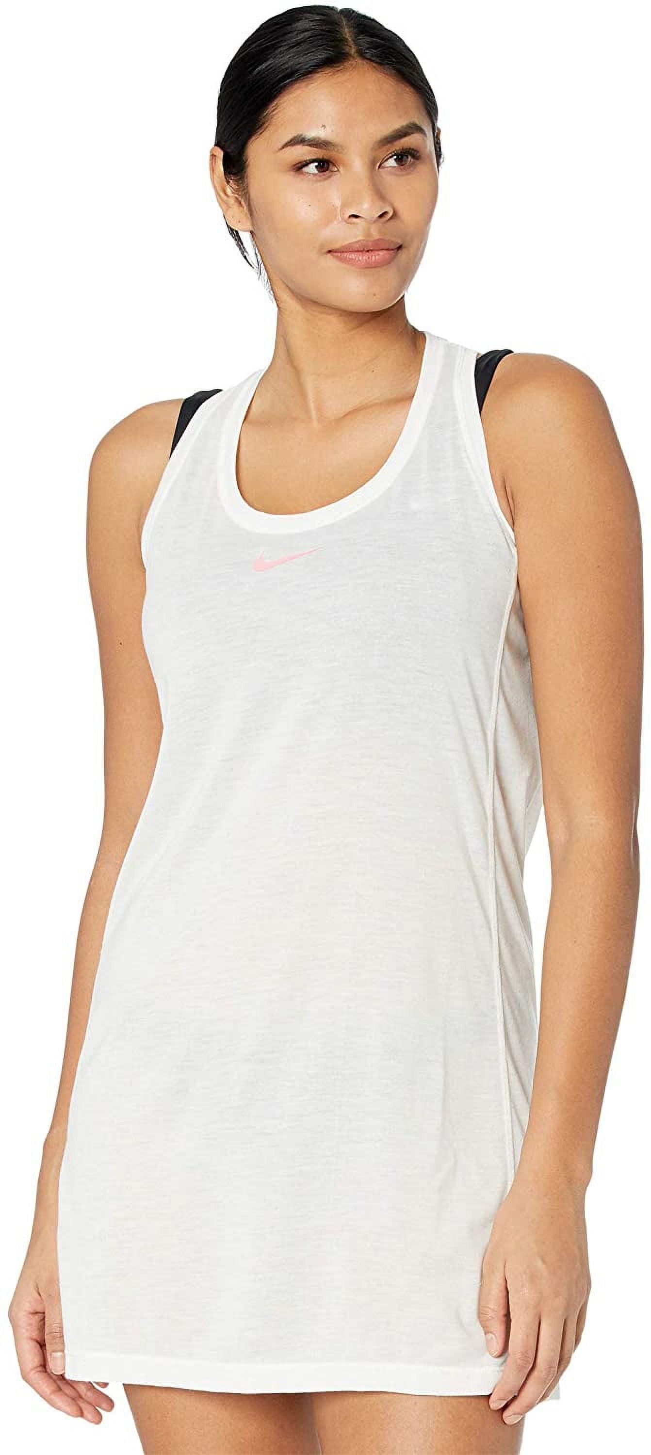 Nike Women's Confetti Cover Up Racerback Dress Swimsuit White Size S