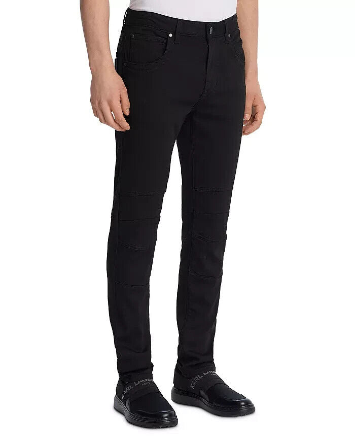 KARL LAGERFELD Men's PARIS Moto Pants Black Size 36 MSRP $149