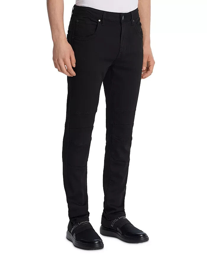 KARL LAGERFELD Men's PARIS Moto Pants Black Size 36 SALE MSRP $149