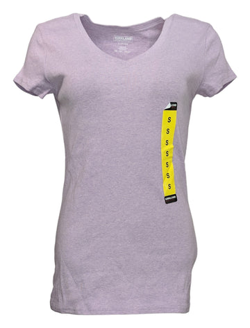 Kirkland Signature Women's Top Sz S Reg V-Neck Tee Purple 7996531 Size S