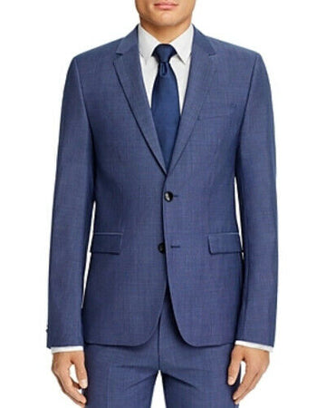 Hugo BOSS Astian Tic Weave Extra Slim Fit Suit Jacket Blue Size 42R