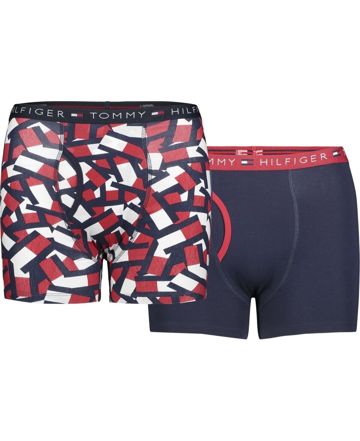 Tommy Hilfiger Big Boys Flag Flip Boxer Briefs Pack of 2 Red Blue Size L (12-14)