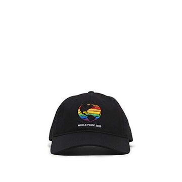Kenneth Cole Mens World Pride 2019 Embroidered Graphic Ball Cap Black O/S