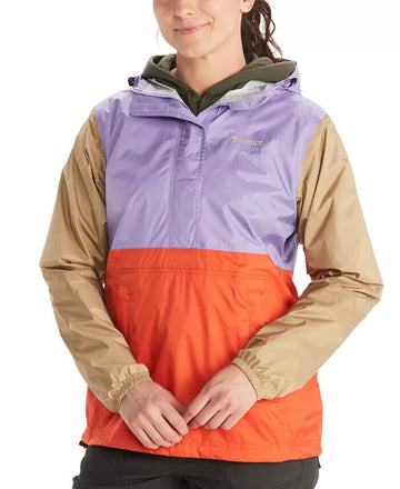 MARMOT Women's Precip Eco Anorak Waterproof Purple Orange Top Size XS MSRP $90