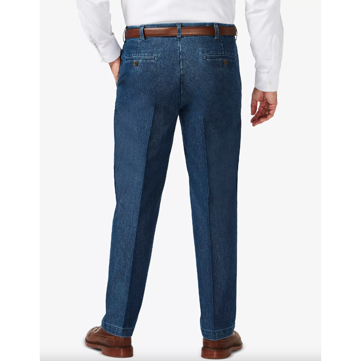 Haggar Men's Big & Tall Denim Pants Jeans Stonewash Blue Size 44 X 30