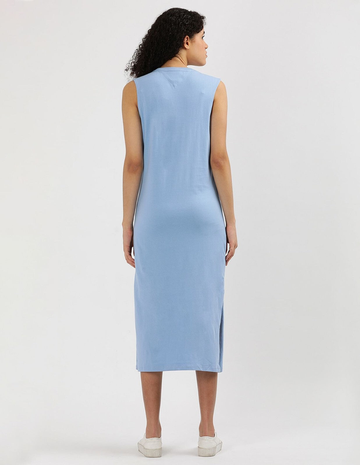 Tommy Jeans Womens Cotton Logo Badge Midi WESTSIDE BLUE Size XS MSRP $70