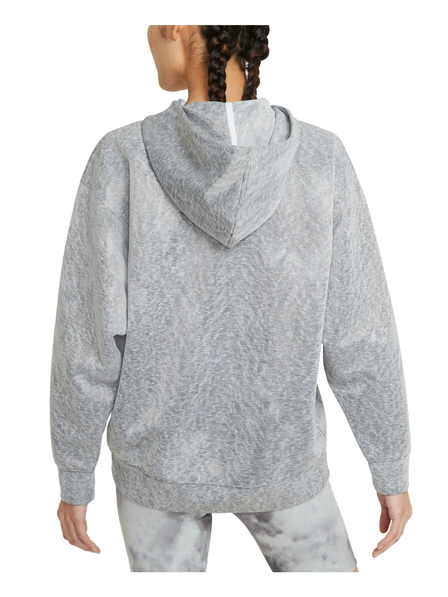 NIKE Womens Gray Moisture Wicking Pocketed Hood Heather Sweatshirt Size S