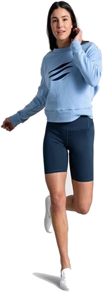 Ideology Women's Sweat Biker Shorts Moonlit Ocean Blue Size XXL