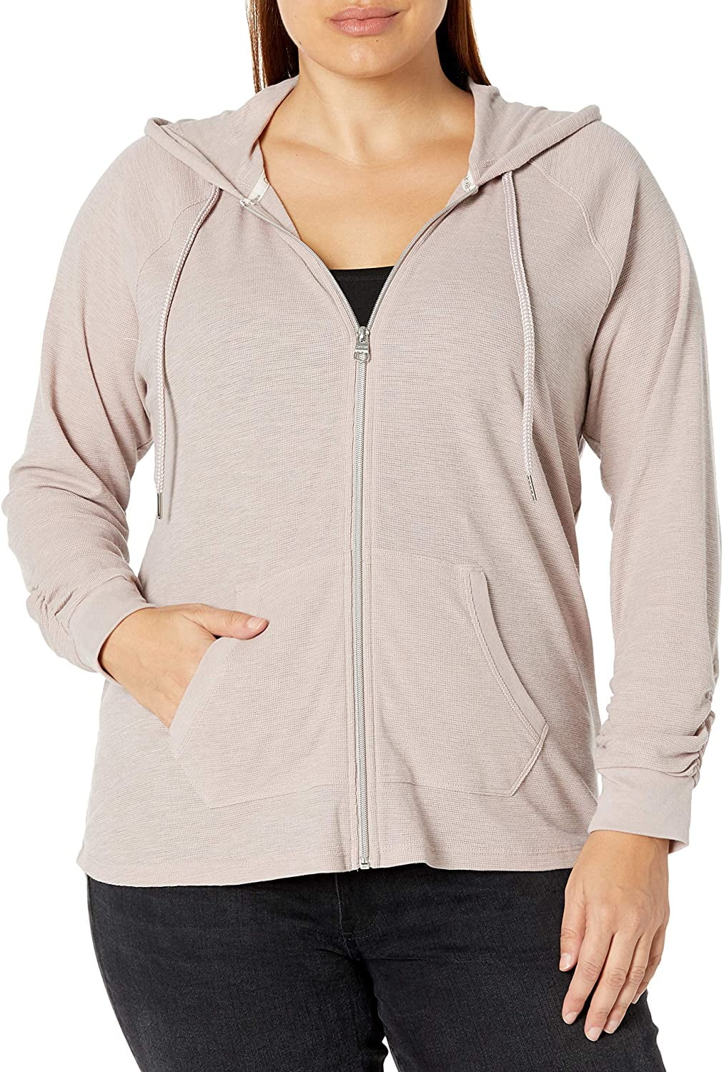 Calvin Klein Womens Performance Zip Up Hoodie Purple Plus Size 2X MSRP $59