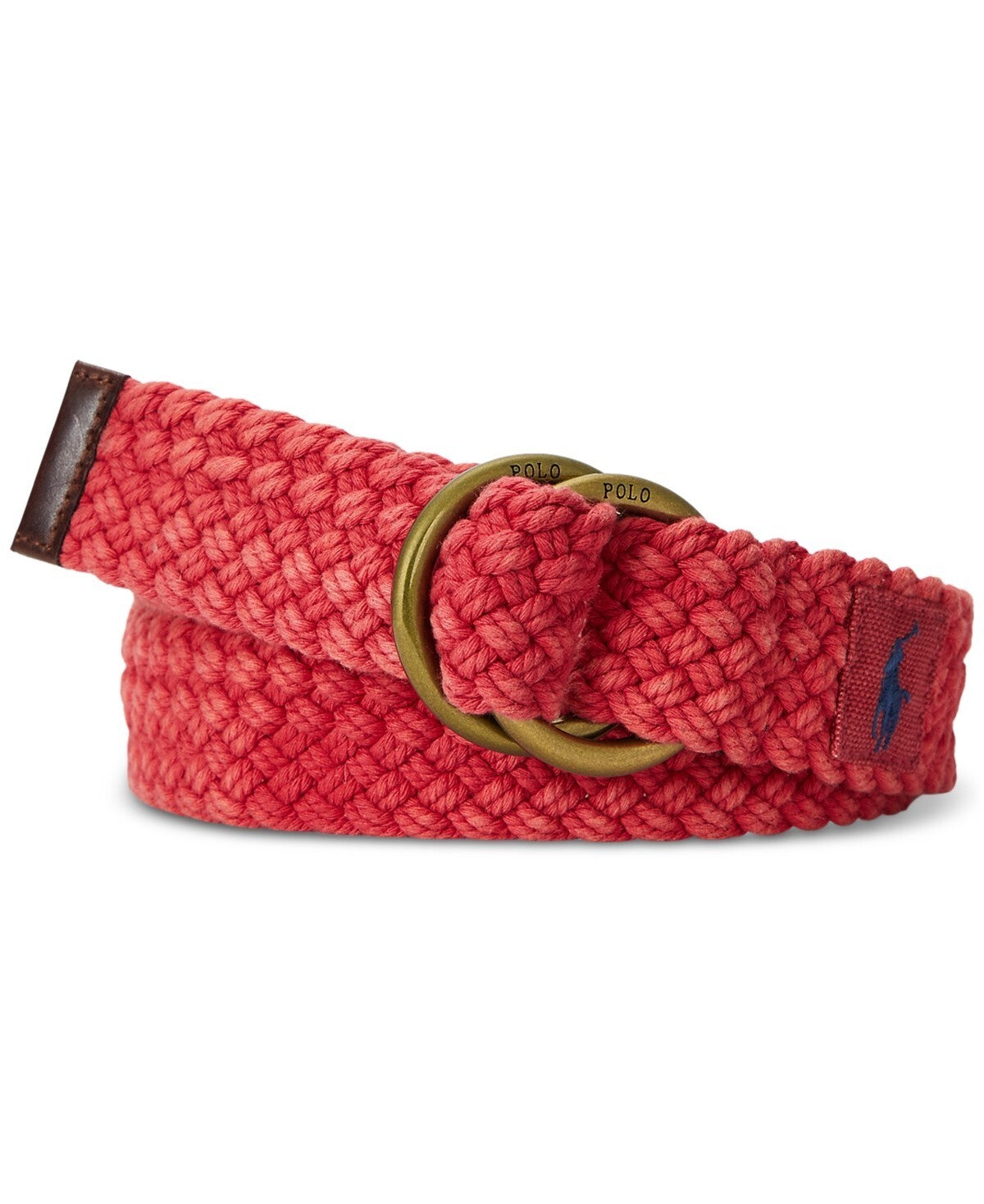 Polo Ralph Lauren Men's Braided Cotton Belt Red Size L MSRP $60