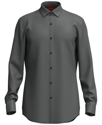 Hugo Boss Mens Slim fit Dress Shirt Size M / 15.5 in Long Sleeve Black