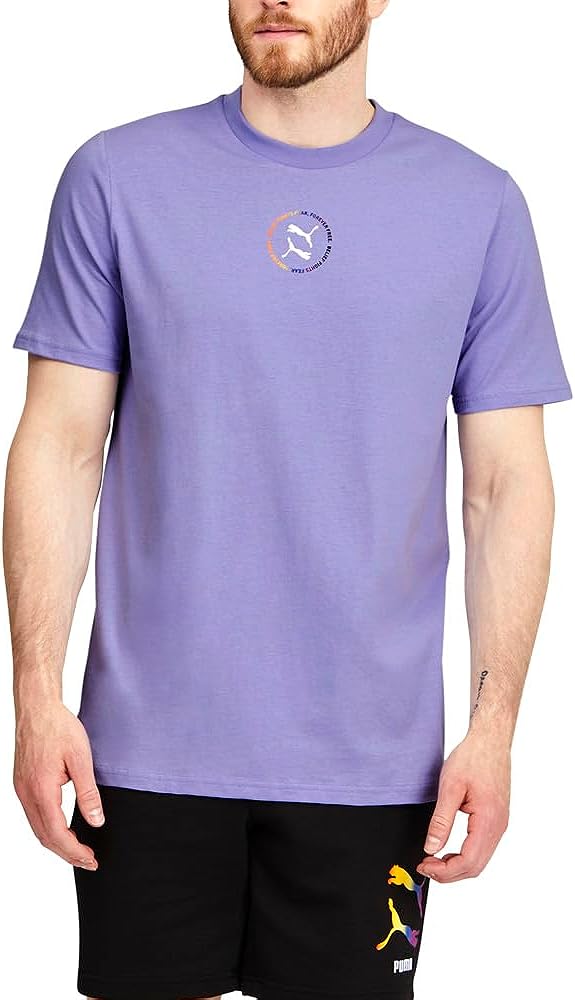 PUMA Men's Pride Tee T Shirt Top , Sweet Lavender, M, Medium