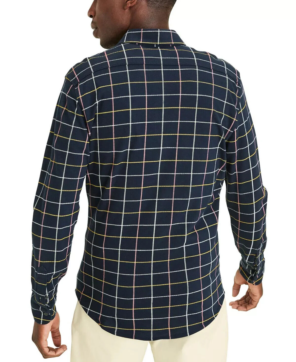DOCKERS Men Slim-Fit Alpha Smart 360 Flex Stretch Check Button Shirt Size S $79