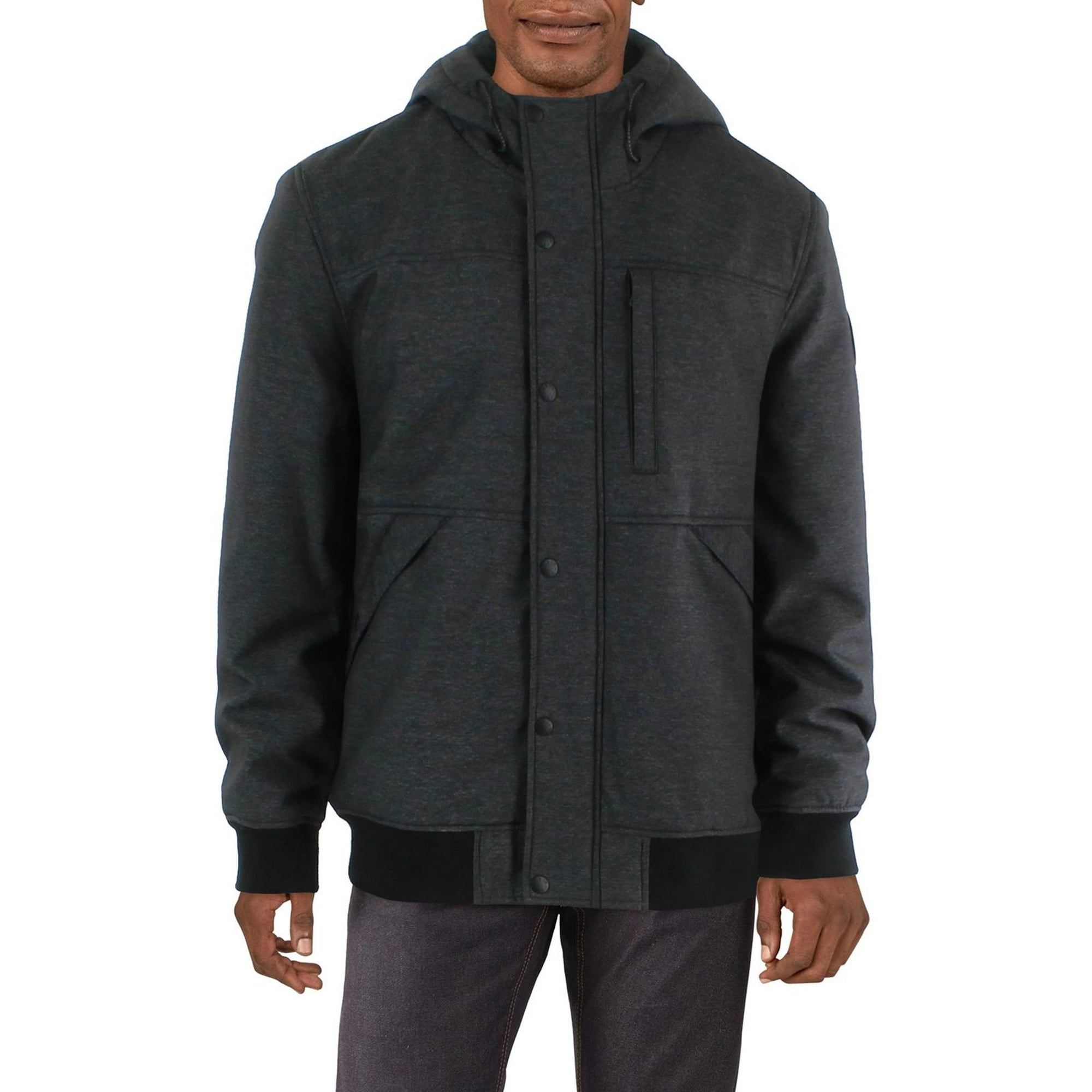 Levi Strauss & Co. Mens Sherpa Lined Hooded Soft Shell Jacket Black Size XL