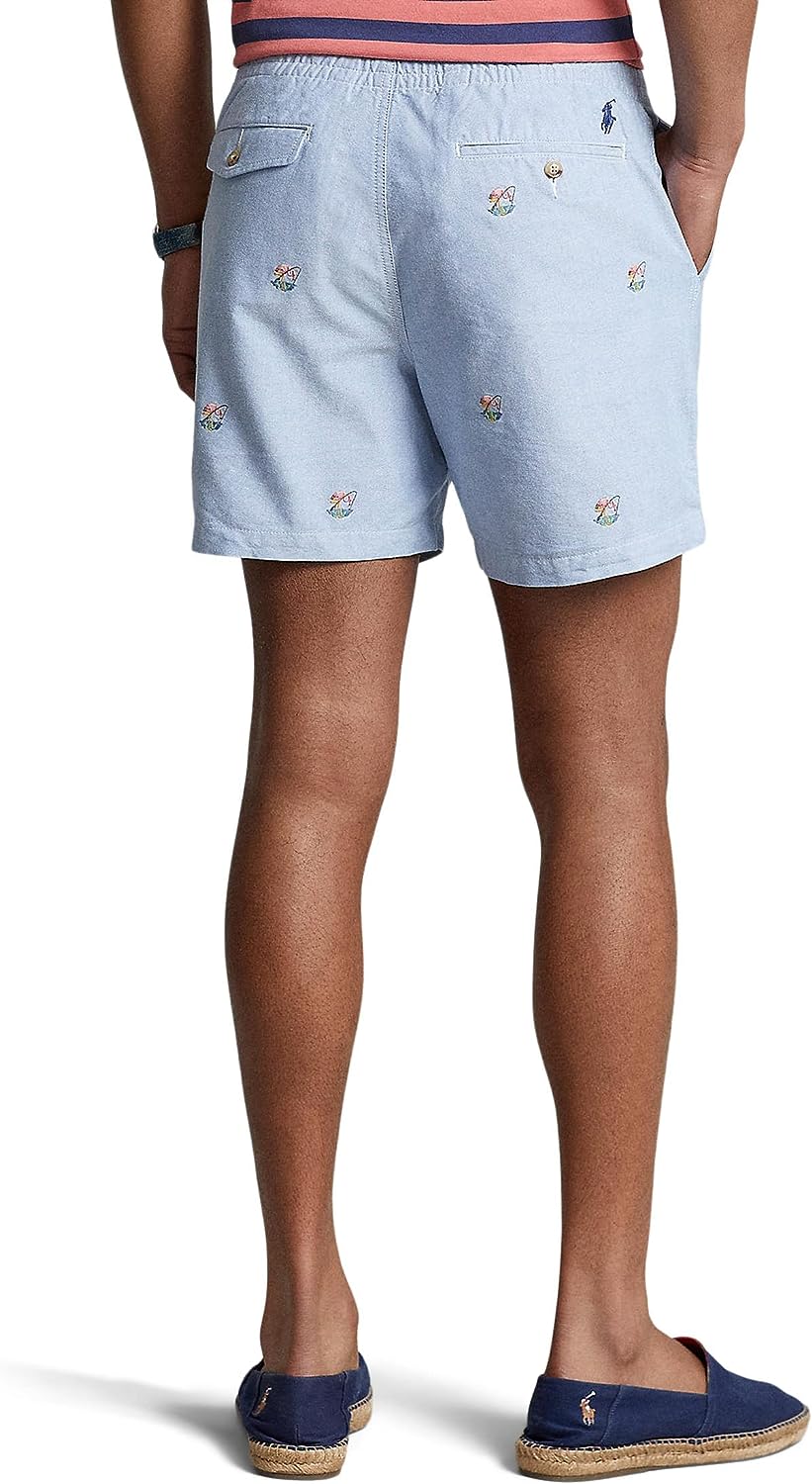 POLO RALPH LAUREN 6-Inch Polo Prepster Oxford Shorts Multi Blue Size 2XL